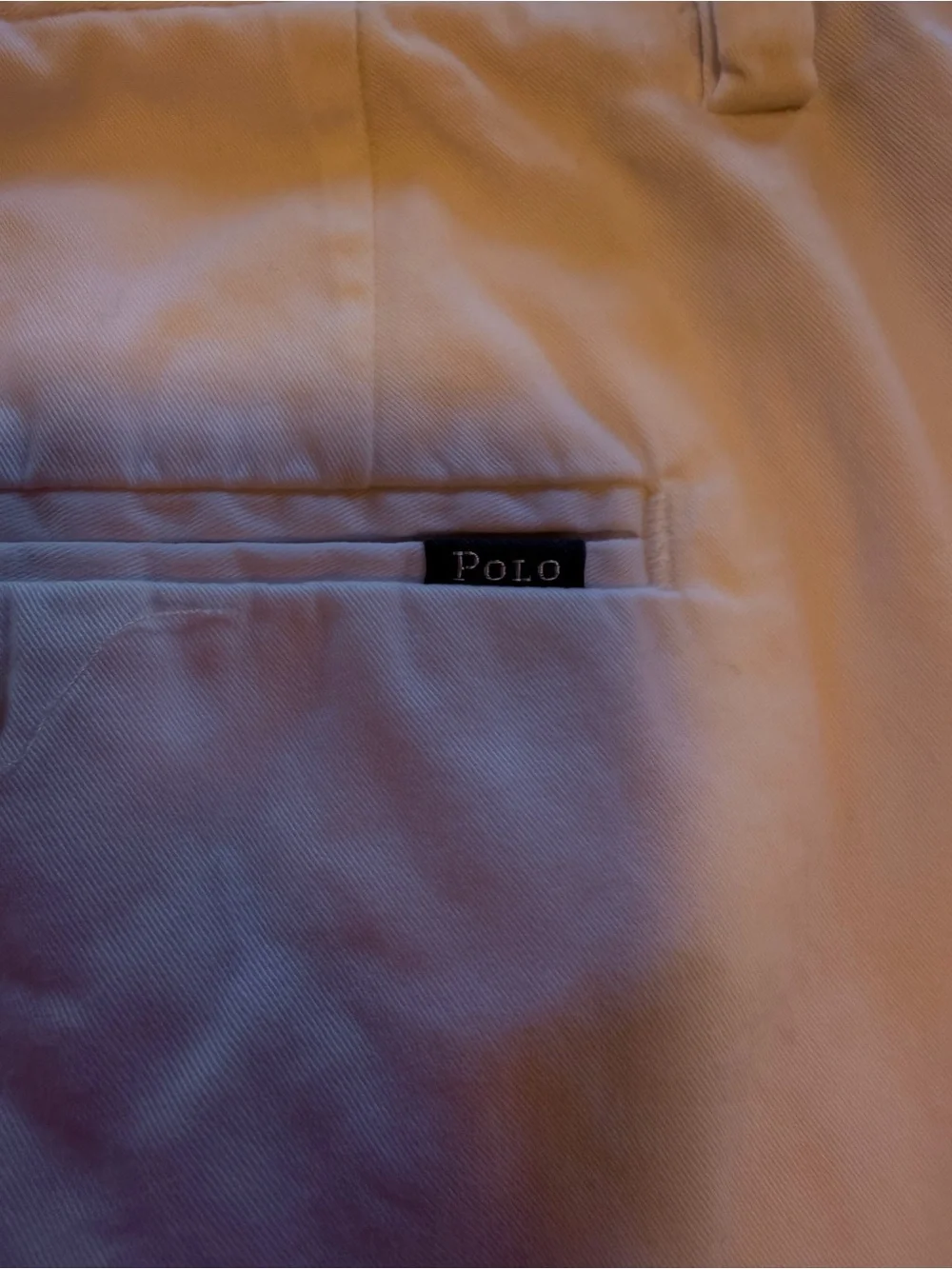 Polo by Ralph Lauren White Flat-Front Men’s Cotton Shorts